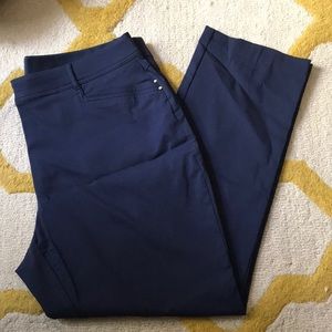 Slim Leg Curvy Fit Navy Blue Pants